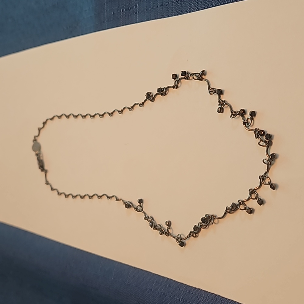Austrian black crystal necklace